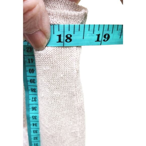 Lauren Hansen Sleeveless Linen Tank Top Low Neckline Size S - Picture 6 of 7